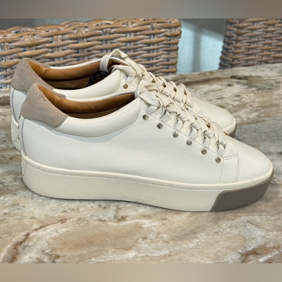 Women’s JOIE Handan white leather platform sneakers- Size 39 - Picture 8 of 12